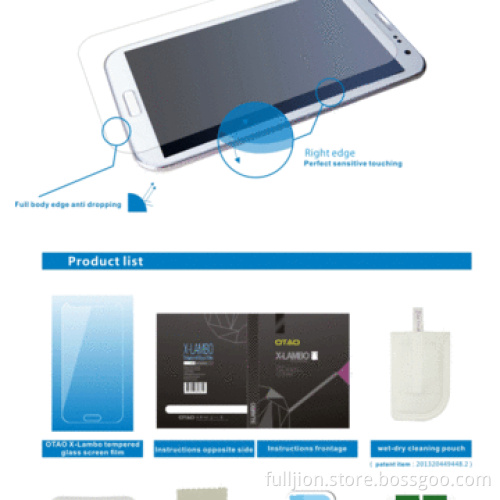 Anti crack anti fingerprint 0.2mm round angel tempered glass screen protector for Moto G
